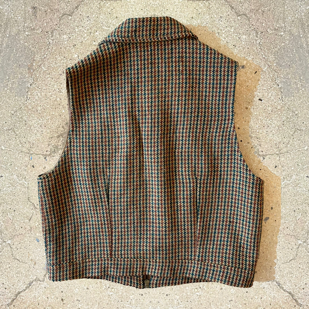 1990s Vintage Countryside Plaid Wool Vest