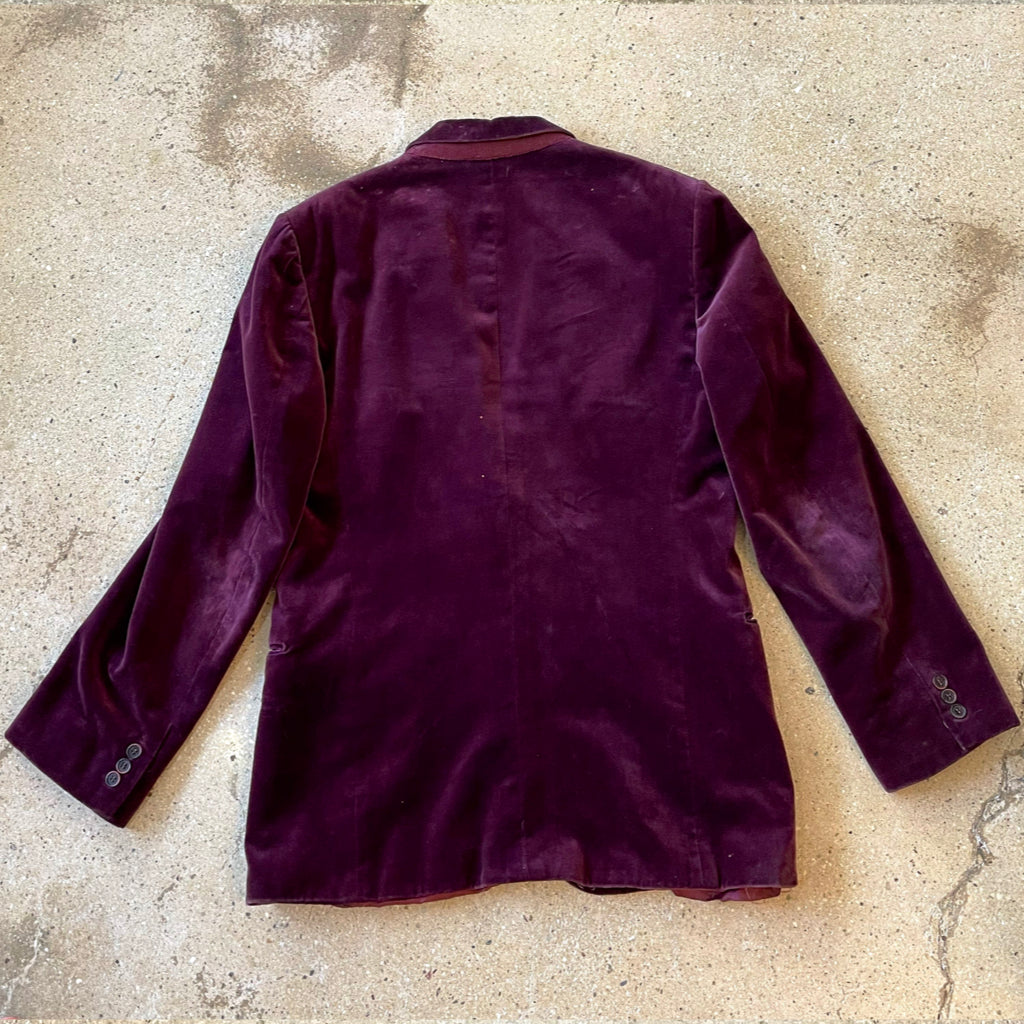 1970s Vintage Plum Velvet Blazer