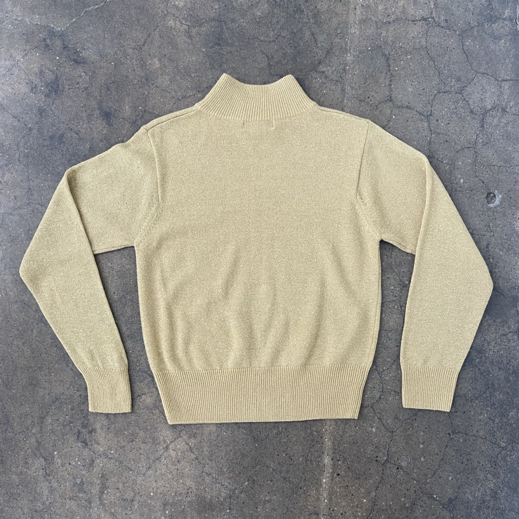 1990s Metallic Gold Mock Turtleneck