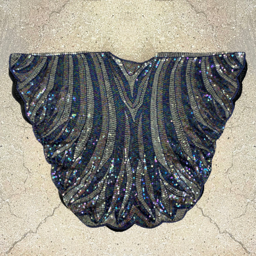 70s/80s Saks Fifth Ave Batwing Sequin Top