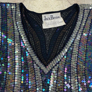 70s/80s Saks Fifth Ave Batwing Sequin Top