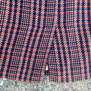 1990s Vintage Wool Plaid Pencil Skirt