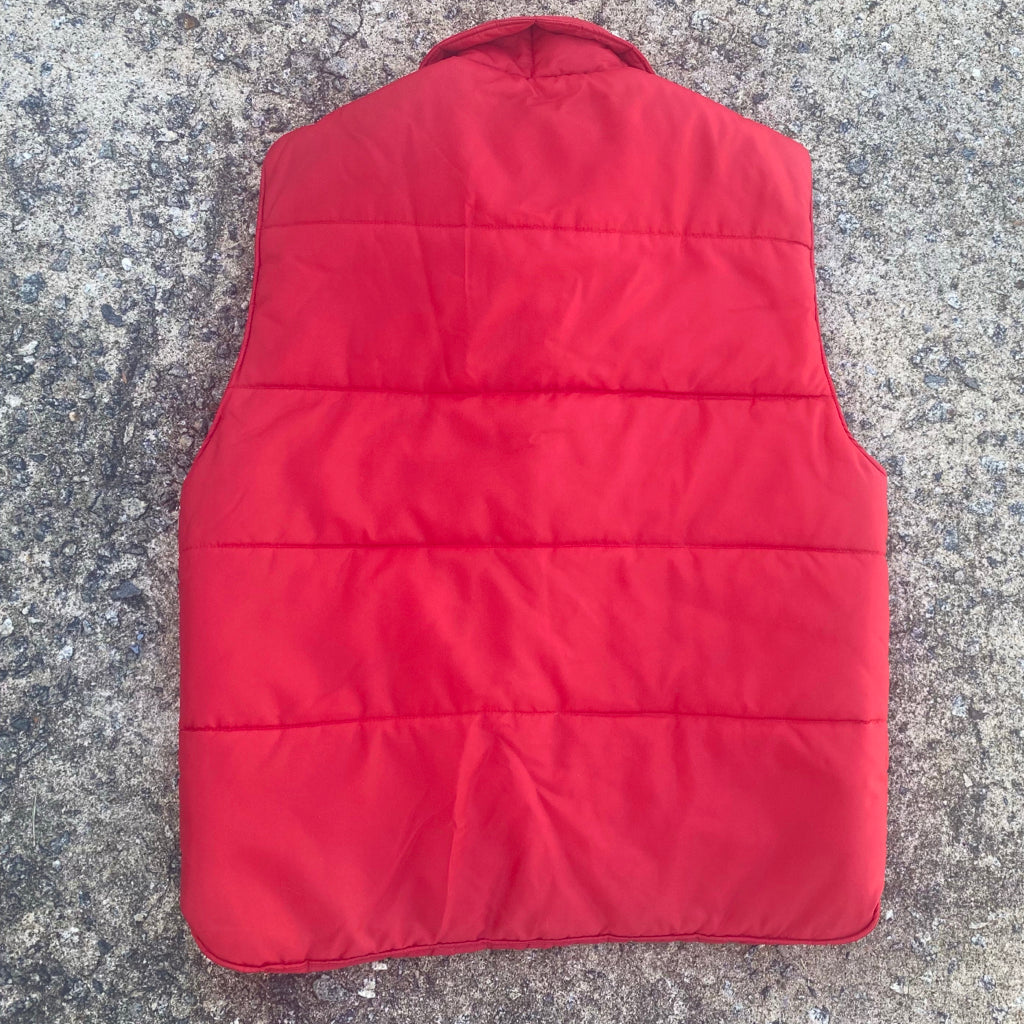 1980s Timeless Red Puffer Vest