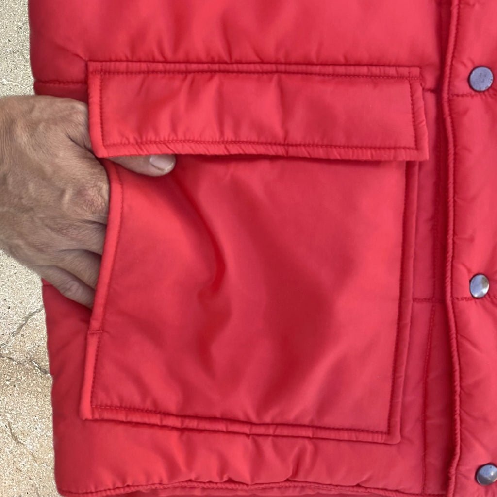 1980s Timeless Red Puffer Vest