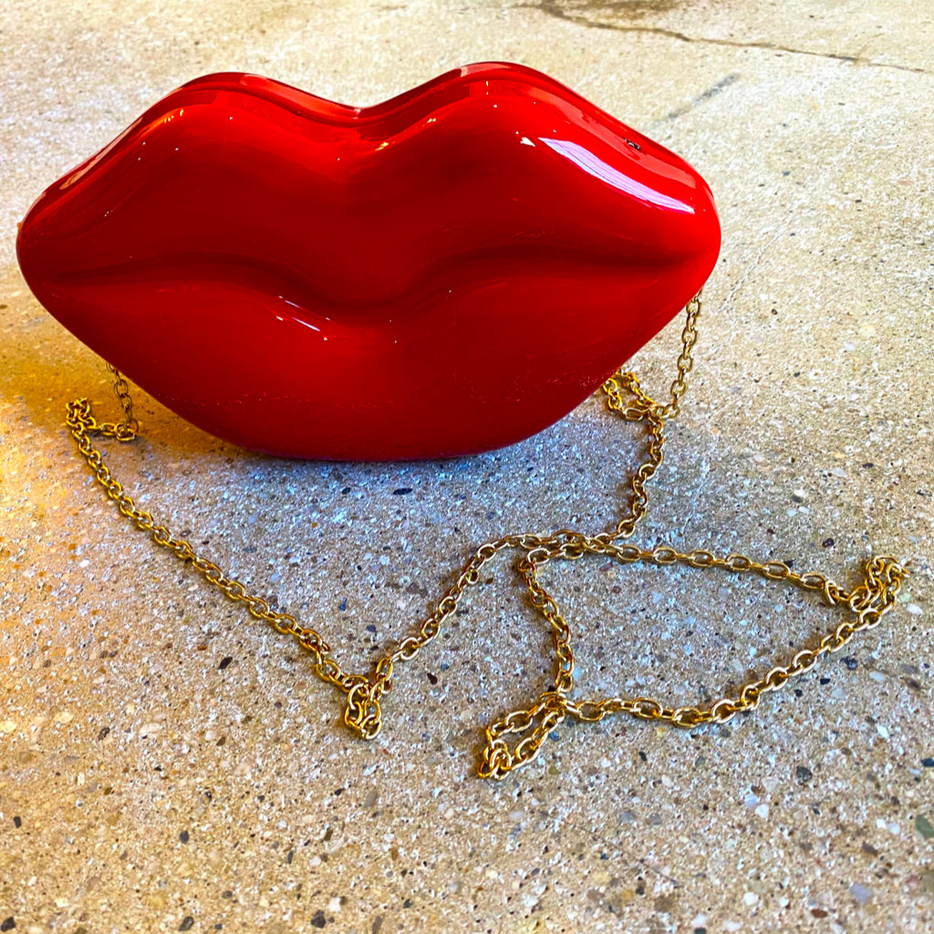 Kiss Kiss Red Lips Clutch