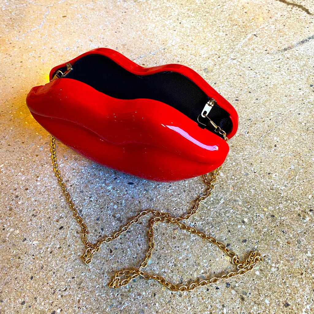 Kiss Kiss Red Lips Clutch