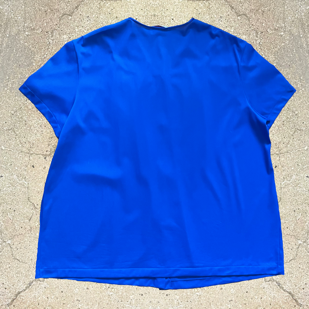 70s/80s Lightweight Vintage Blue Blouse