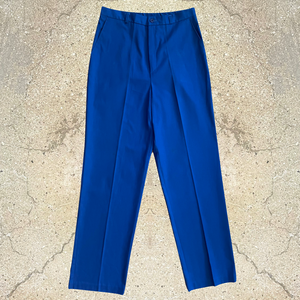 60s/70s Vintage Deadstock High-waisted Blue Trousers