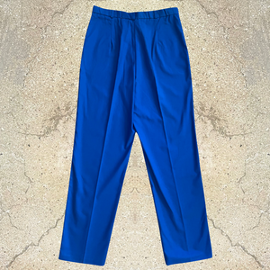 60s/70s Vintage Deadstock High-waisted Blue Trousers