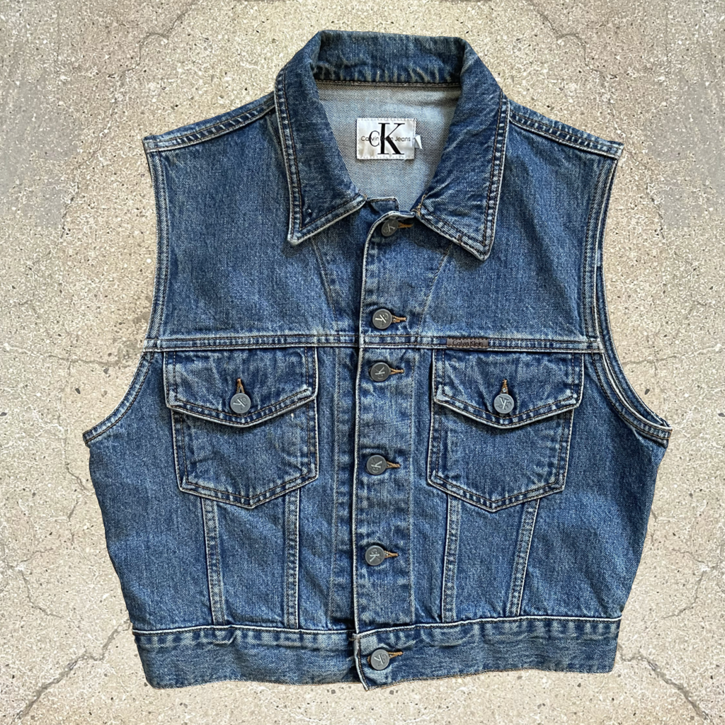 1990s Vintage Denim Calvin Klein Vest