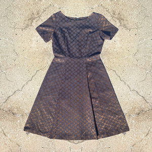 1950s Vintage Bronze Cohen Bros Style Dress