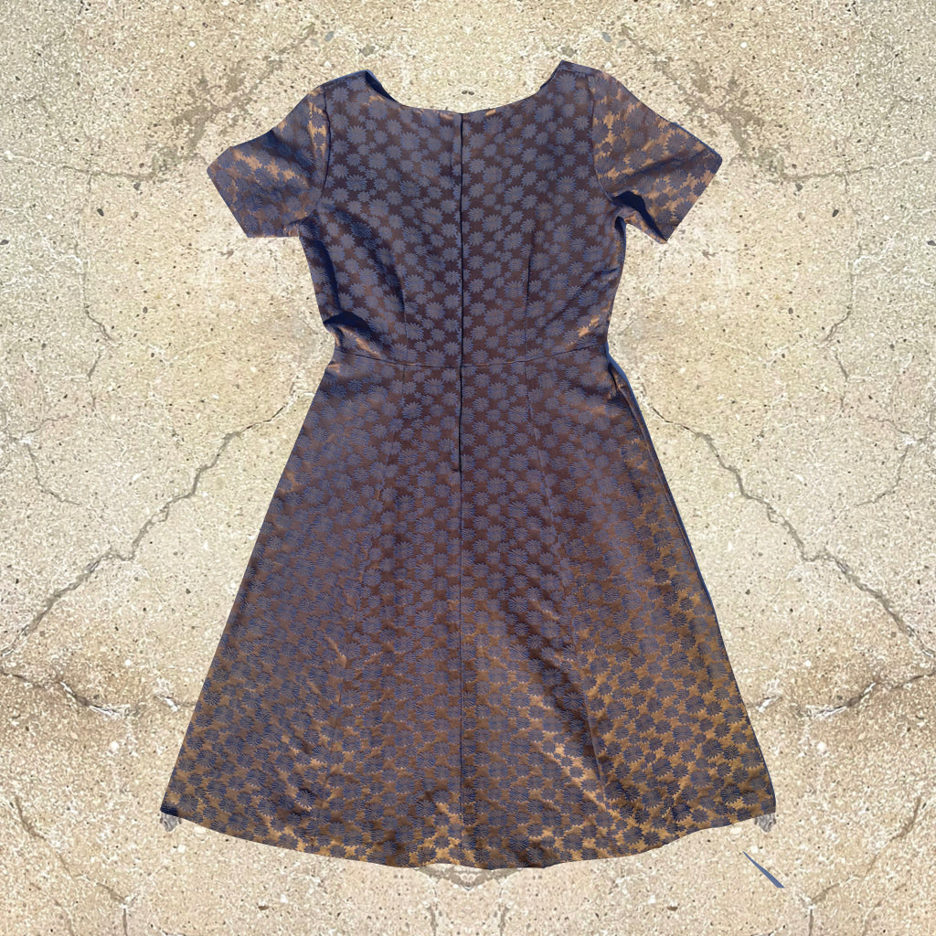 1950s Vintage Bronze Cohen Bros Style Dress