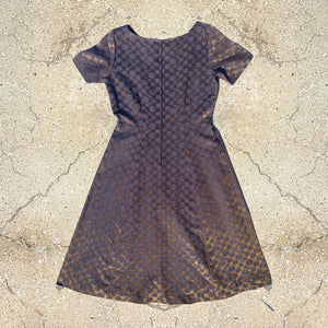 1950s Vintage Bronze Cohen Bros Style Dress