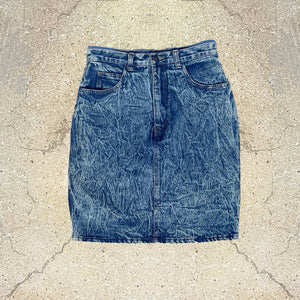 80s/90s Vintage Acid Wash Denim Pencil Skirt