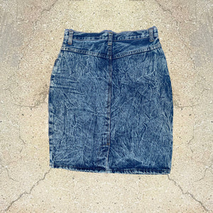 80s/90s Vintage Acid Wash Denim Pencil Skirt