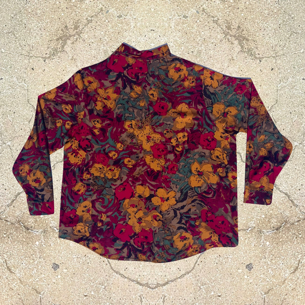 1990s Vintage Seasonal Floral Blouse