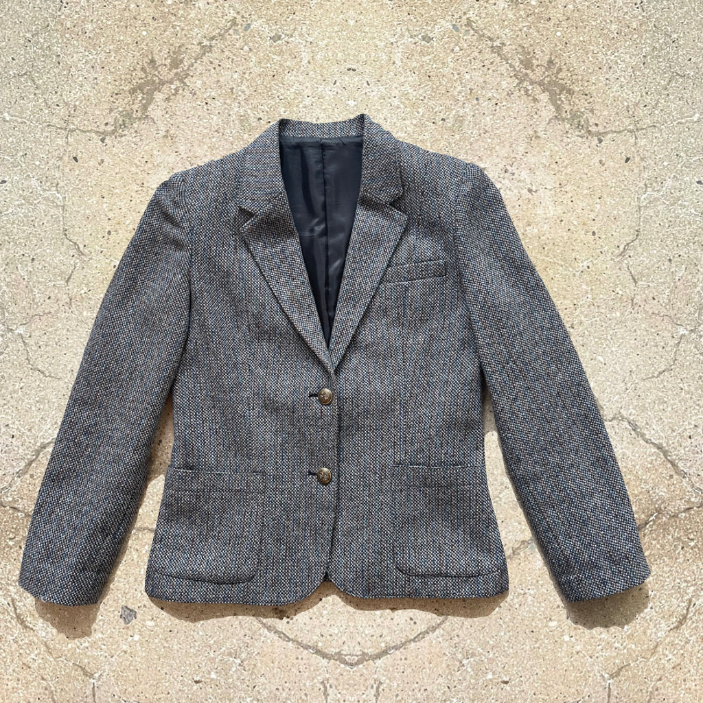 80s/90s Vintage Wool Tweed Blazer