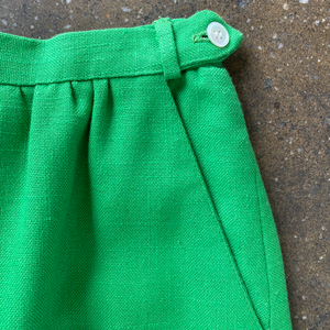 80s Vintage Lime Green High-waisted Pencil Skirt with Pockets